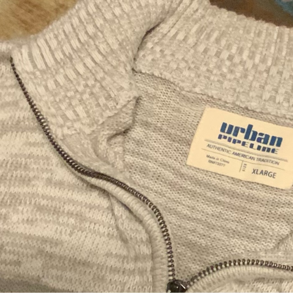 Urban Pipeline Light Gray Knit Jacket